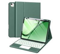 Harvopu Étui avec clavier pour iPad Air 13" et Pro 12,9" - Pavé tactile multi-touch, rétroéclairage 7 couleurs, housse de clavier folio amovible pour iPad Pro 12,9" (6e, 5e, 4e, 3e génération), Air 13