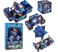 Harxin 2 en 1 Cube Magique Étoile, Cube Infini Magic, Cube Transformant Jouet, Anti-Stress pour, Jeu éducatif Cadeaux