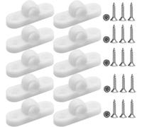 HARY Lot de 10 œillets d'auvent, avec 20 vis, pour camping-car et caravane, équipement d'auvent en plastique PP, convient pour montage vertical et horizontal