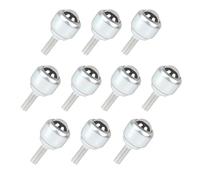 HARY Lot de 10 roulettes à billes avec vis sans tête M5 pour meubles, 360 °, petites, en métal, roulettes pivotantes pour meubles et transport