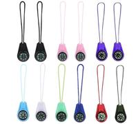 HARY Lot de 12 mini boussole porte-clés multicolores pour l'extérieur | Boussole de poche adaptée aux enfants pour le camping, la randonnée et la survie