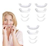 HARY Lot de 3 dents à clipser prothèses dentaires prothèses prothèses dentaires temporaires avec blanc naturel et facile à utiliser pour des sourires éclatants instantanés lors des photos et des