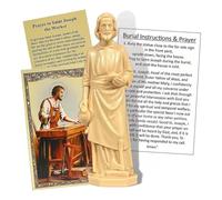 HARY Statuette de St Joseph à vendre - Kit complet avec cartes d'instructions et prière - Statue St Joseph de 8,9 cm pour la vente de maisons, parfait pour la bibliothèque ou Jeffery