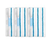 HARY Tampons de rechange réutilisables pour Shark VacMop - Avec chambre à saleté - Recharge en microfibre - Compatible avec Shark VM200 VM205 VM250 VM252 - Pour nettoyer les sols durs (bleu et blanc)