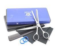 Haryali London Ciseaux de coiffure professionnels avec peigne et flacon d'huile, 14 cm, dans l'étui de marque Haryali