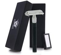 Haryali London Rasoir de sécurité à double tranchant pour homme - Rasoir de sécurité papillon - Poignée stable - Finition en métal et acier - Rasoir de sécurité réutilisable pour homme et femme