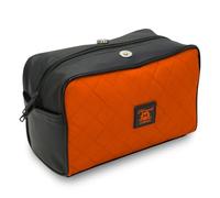 Haryali London Trousse de Toilette en Cuir résistant à l'eau pour Homme - Grande Trousse de Toilette de Voyage pour Le Rasage, la Salle de Bain, la Gym, Le Maquillage, Orange, Trousse de Toilette