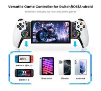 HASACOOL Manette Smartphone Bluetooth sans Fil pour iPhone/Android/Switch, Manette Telephone avec Joysticks à Effet Hall, Gâchettes Linéaires, Touches Macro & Turbo pour Xbox Cloud/Steam Link