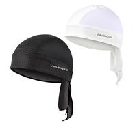 HASAGEI - Casquette bandana pour hommes et femmes - Bonnet de cyclisme - Élastique - Respirant - Anti-transpiration - Séchage rapide - Sport - Bonnet d'été, Noir/blanc., taille unique