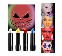 HASAIKA® 4 Couleur Set Rouge à Lèvres Mat, Rouge à lèvres Halloween, Longue durée et résistant aux bavures, convient pour le maquillage d'Halloween, les clowns, le cosplay