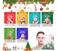 HASAIKA® Noël Masque Hydratant Visage, Coffret Masque Visage Noël, Hydrate et nourrit la peau en profondeur (6 pièces)