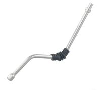 Hasaller Baguette à vapeur en acier inoxydable pour machine à café expresso avec coude en caoutchouc anti-brûlure et raccord de 35,6 cm pour machine à expresso Gaggia (3 trous)