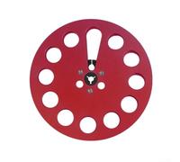 Hasaller Bobine vide en alliage d'aluminium de 6,35 mm pour NAGRA et bobine à bobine, design à faible bruit avec 11 trous pour une meilleure manipulation du ruban, noir, rouge, or, bleu, argenté