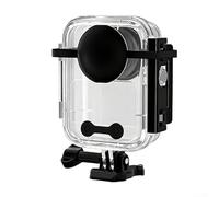 Hasaller Boîtier étanche 45 m pour appareil photo DJI Osmo360 avec lentille en verre optique transparent absorption des chocs boutons en silicone souple et acier inoxydable de qualité marine pour