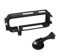 Hasaller Cadre vertical horizontal avec adaptateur pour caméra Insta360 X4 AIR - Support d'extension multifonction pour accessoires tels que microphones et lumières (horizontal-noir)