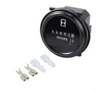 Hasaller Compteur d'heures numérique AC DC 6-80 V Minuteur à quartz avec indice IP65 pour bateau, voiture, camion, tracteur, générateur, moteur