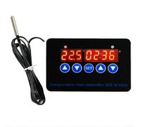 Hasaller Contrôleur de température numérique ZFX-W1020 avec interrupteur horaire pour chauffage et refroidissement -50 °C à 110 °C DC12 V 24 V AC 220 V capteur noir (24 V)