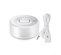Hasaller Détecteur de fuite d'eau WiFi avec alarme de 100 dB et alertes en temps réel pour Tuya Pas besoin de hub Volume réglable Notification de batterie faible Blanc (avec sonde)