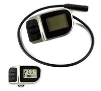 Hasaller Écran VLCD6 pour moteur d'entraînement Tongsheng TSDZ2 6 broches 36 V 48 V pour vélo électrique Écran LCD avec PAS Niveau Vitesse ODO Trip Fonction temps moyen Boîtier ABS noir