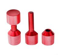 Hasaller Ensemble de goupilles d'alignement de bride de 3,8 cm à deux trous avec niveau intégré pour brides ASME de 68 kg de 1,27 à 35,6 cm, aluminium 6061, finition oxyde noir, rouge (rouge)