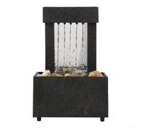 Hasaller Fontaine de table avec lumière à piles/USB - Mini fontaine à eau d'intérieur - Fontaine de méditation zen - Décoration sonore - Fontaine de relaxation pour la maison, le bureau, la chambre à