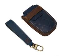 Hasaller Housse de e voiture en cuir pour Hyundai Genesis GV60 GV90 G90 2022 2023 8 boutons protection complète absorption des chocs et anti-chute (bleu)