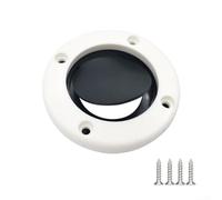 Hasaller Kit de vanne de vidange auto-drainante avec clapet anti-retour pour espacement des trous de 47 mm en caoutchouc ABS - Pièces de rechange pour bateaux de pêche, bateaux rapides, blanc noir (1