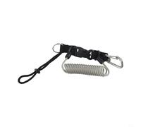 Hasaller Lanière de plongée à ressort enroulée - Câble en spirale multifonction rétractable - Accessoire de plongée anti-perte pour la plongée et l'escalade (argenté)