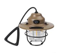 Hasaller Lanterne d'extérieur vintage en forme de pomme de pin 1200 mAh rechargeable avec 4 modes de charge de type C pour tente, randonnée, randonnée, noir (sable)