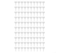 Hasaller Lot de 100 étiquettes imperméables en acrylique transparent en forme de T pour légumes, fleurs, herbes, serres, usage extérieur, résistant aux UV, réutilisables, 6 x 9 cm