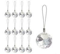 Hasaller Lot de 12 boules de Noël en forme de boule de cristal en forme de C arc-en-ciel à suspendre pour fenêtre Feng Shui, fête de Noël, mariage, décoration d'intérieur (B)