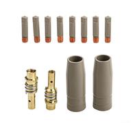 Hasaller Lot de 12 buses de protection de revêtement 15AK - Kit de buses de soudage professionnelles 15AK - Kit de protection de revêtement anti-adhésif avec embouts de contact de 0,8 mm pour