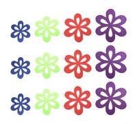 Hasaller Lot de 12 protections en feutre pour casseroles et poêles - 4 tailles différentes - En polyester - En forme d'étoile - Anti-rayures - Empilables - Séparateurs empilables pour économiser de