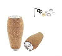 Hasaller Lot de 2 boutons de moulinet de pêche en liège en caoutchouc pour Daiwa DRT MK1 Série Tatula EVA + construction en métal 50,8 x 23,3 mm 8,9 g Six couleurs Op (argenté)