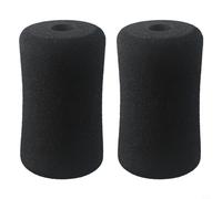 Hasaller Lot de 2 coussinets noirs en mousse haute densité pour banc de musculation, table d'inversion, salle de sport, pieds tubulaires, rouleau de rechange 13 x 7,1 x 2 cm (20 x 70 x 130 mm)