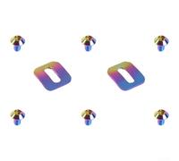 Hasaller Lot de 2 crampons de pédale de vélo avec vis en alliage Ti pour Time lclic M5 x 11 mm Plaques de chaussures de vélo de route Pièces de rechange Multicolore 2,3 x 2 cm (multicolore)