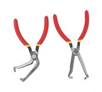 Hasaller Lot de 2 pinces de déconnexion électrique pour voiture - Style à languette - Avec pointes droites et incurvées - Construction en métal - Pour réparation automobile, machines agricoles, maison