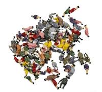 Hasaller Lot de 90 figurines de train miniature HO à l'échelle 1:87 - Personnes assises - Couleurs assorties - Modèles de passagers - Différentes poses pour la fabrication de tables de sable -