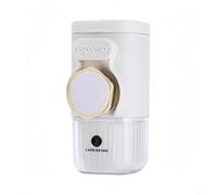 Hasaller Machine à expresso portable pour café moulu et capsules avec pression de 15 bars - Réservoir d'eau de 100 ml - Fonctionnement manuel pour les voyages en plein air et le camping (blanc)