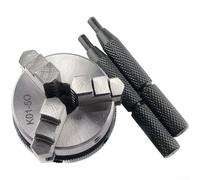 Hasaller Mandrins de forage K01-50 M14 x 1 filetage 3 mâchoires en acier haute dureté Outil de travail du bois avec tiges à vis pour machines-outils Traitement des matériaux non ferreux