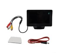 Hasaller Moniteur de voiture HD TFT LCD de 4,3 pouces avec deux entrées vidéo haute résolution 480 × 365 - Moniteur de recul de voiture et écran LCD rétroéclairé en couleur pour caméras de recul de