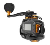 Hasaller Moulinet de pêche électrique numérique avec 6.3:1 - Compteur de ligne précis - Grand écran - 12 vitesses - Rechargeable - Pour appât, rafting, pêche