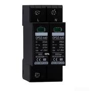 Hasaller OPDZ-A40 Protection contre les surtensions CC pour systèmes solaires photovoltaïques 40 kA max Module enfichable DIN Rail Mount Parafoudre avec indicateur d'état Fenêtre Noir