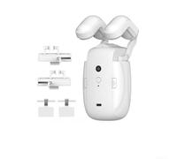 Hasaller Ouvre-rideau intelligent 3 en 1 à dents bleues pour contrôle par application TUYA - Compatible avec rail en T romain - Moteur silencieux - Batterie de 4000 mAh - Fonctionnement à un bouton