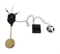 Hasaller Pendule à quartz et boîte à musique pour réparation d'horloge à faire soi-même avec mélodie horaire 4 chansons Auto-silence 23 h à 5 h Fonctionne avec piles AA 17 mm 22 Longueur de la tige 17