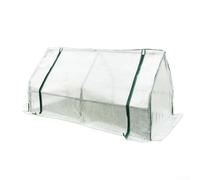 Hasaller Petit tunnel de culture extérieur avec housse renforcée - Jardinière surélevée rectangulaire - Bac à plantes - Sans fond - Pour fleurs, herbes, légumes, avec grille en maille