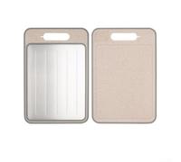 Hasaller Planche à découper multifonction pour cuisine - Plateau de décongélation Ra-pid - En alliage d'aluminium - Planche à découper double face (beige)