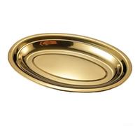 Hasaller Plat de service ovale en acier inoxydable pour pâtes et rôtis - Miroir poli - Base antidérapante - Argenté - 30,5 cm