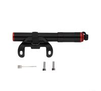 Hasaller Pompe à vélo portable en alliage d'aluminium haute pression 120 PSI avec tuyau caché pour pneu de vélo américain et valve de gonflage de ballon Noir