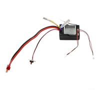 Hasaller Pour WLtoys 12428 Desert Falcon 3 en 1 Récepteur Circuit Board Box en Plastique Noir Remplacement pour 12423 et 12428-abc RC modèles de voiture avec indicateur LED Léger 50,8 g (A)